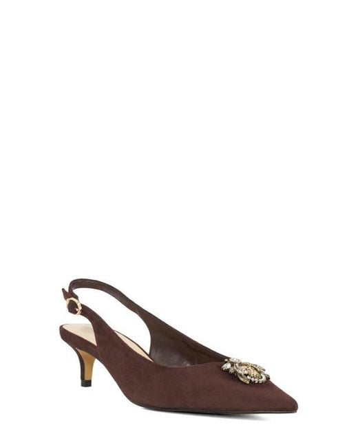 Dune Brown Context Pointed Toe Slingback Pump