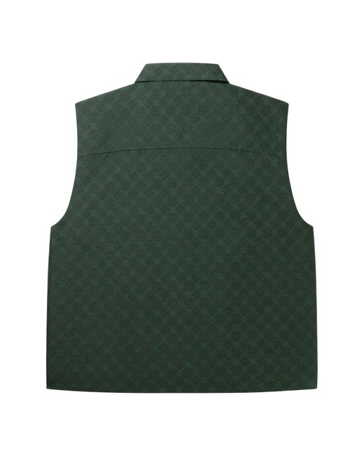 Daily Paper Green Benji Monogram Zip Vest for men