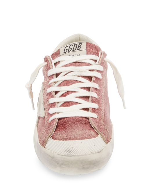 Golden Goose Deluxe Brand Pink Super-star Low Top Sneaker for men