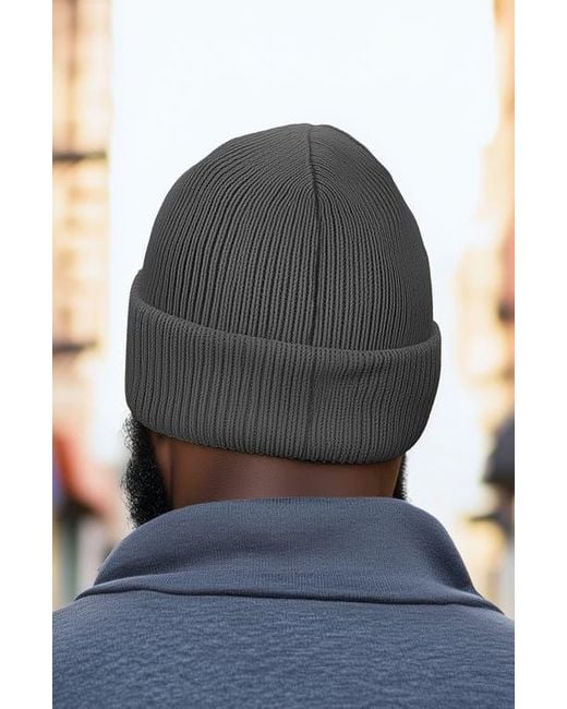 Alix Black Molecule Beanie for men