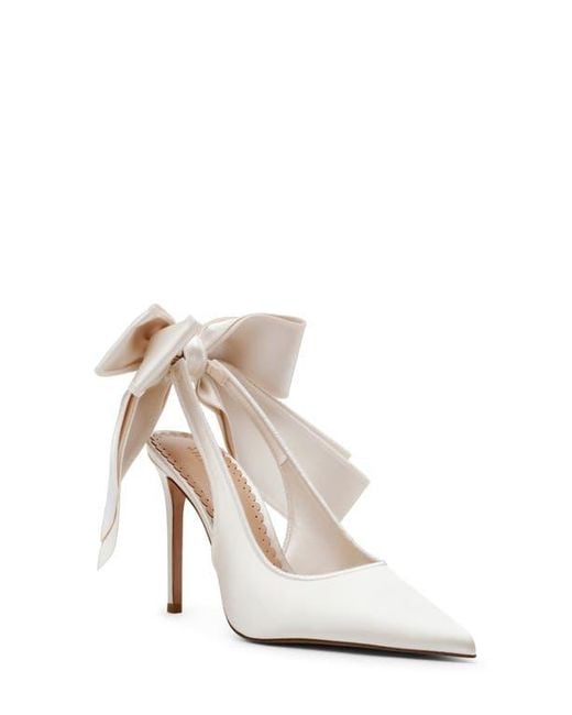 Steve Madden White Teacup Slingback Pointed Toe Pump