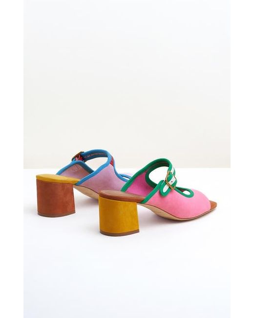Charlotte Stone Multicolor Trissa Mismatch Mary Jane Slide Sandal