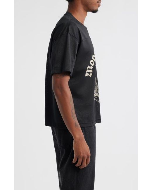 PacSun Black Moonlit Mesh Jersey Graphic Top for men
