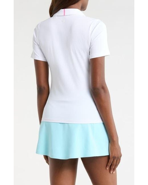 G/FORE White Tech Rib Golf Polo
