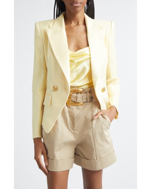 Balmain Natural Double Breasted Natte Jacket
