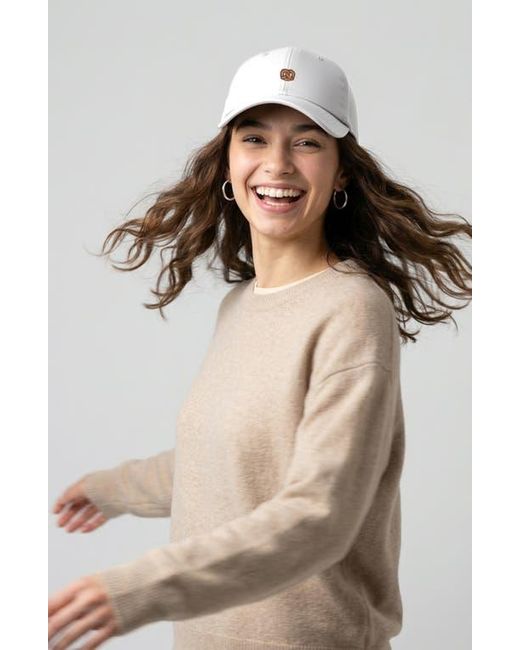 Alix White Pretzel Dad Cap