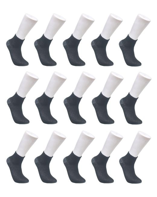 Ed Hardy Blue Boys Basic Flat Quarter Sock 15-Pack for men