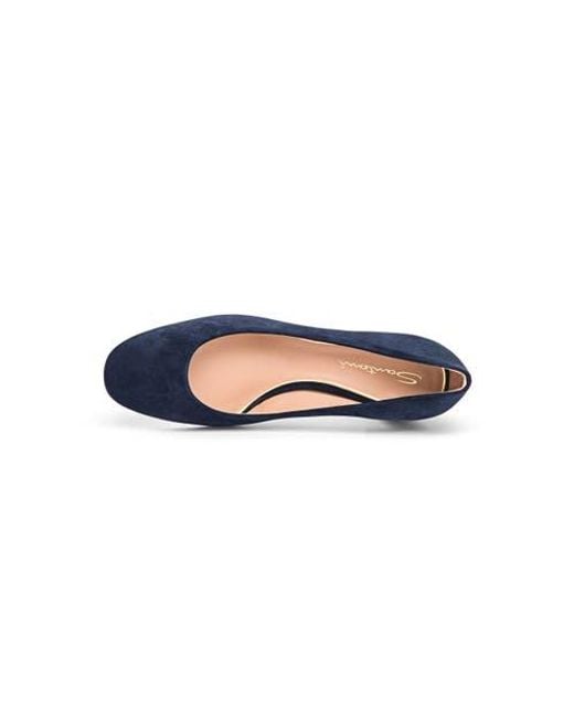 Santoni Blue Suede Low-Heel Pump