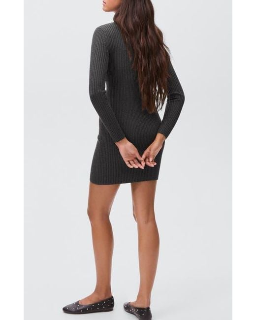 MANGO TEEN Ribbed Long Sleeve Sweater Dress in Black | Lyst MANGO TEEN Ribbed Long Sleeve Sweater Dress in Black | Lyst