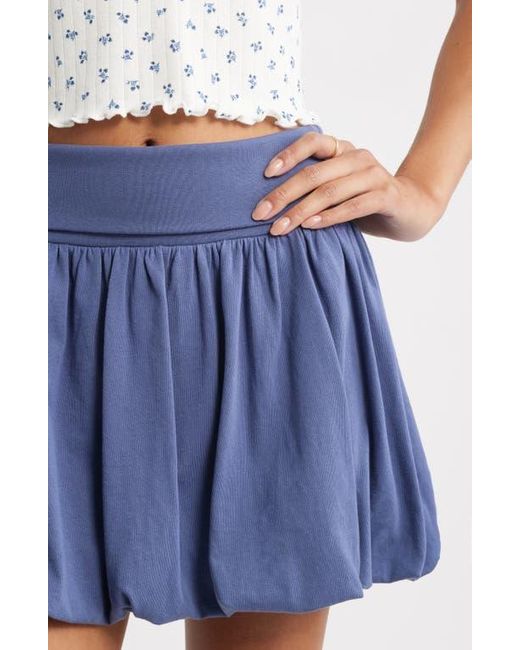 BP. Blue Bubble Hem Miniskirt