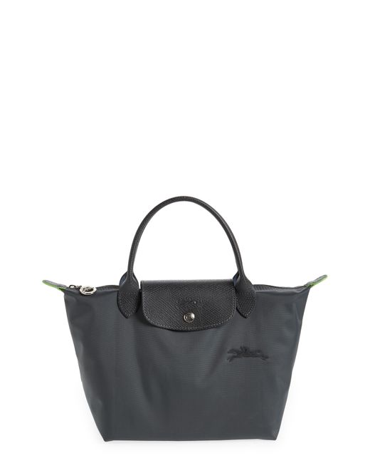 Longchamp Black Le Pliage Green Recycled Canvas Top Handle Bag
