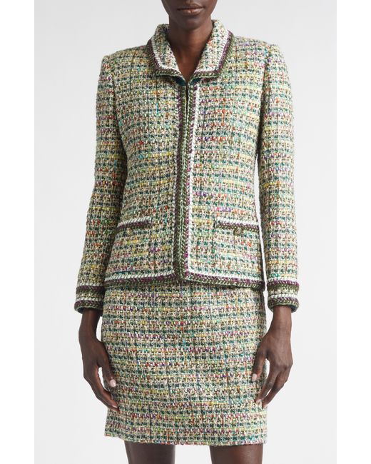 St. John Green Forest Tweed Jacket