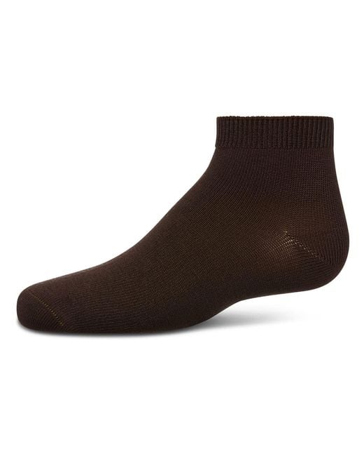 Memoi Brown Basic Silky-Soft Gauge Ankle Sock