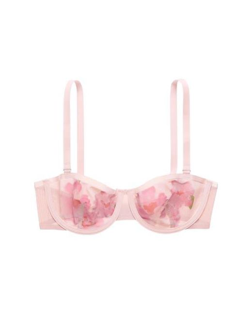 CUUP Pink The Balconette Mesh Underwire Bra