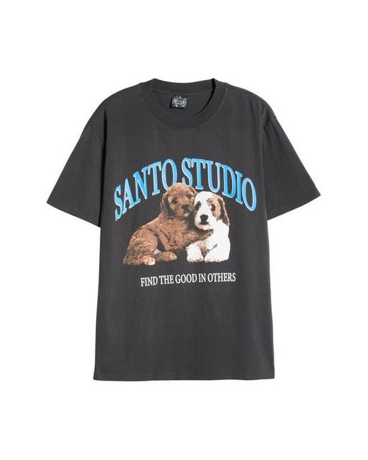 Saint Studio Black Find The Good Graphic T-Shirt for men