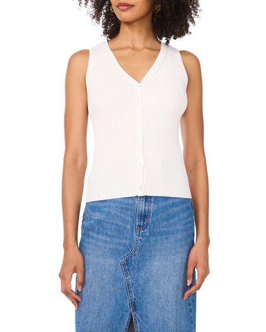 Vince Camuto Blue Rib Button-Up Vest