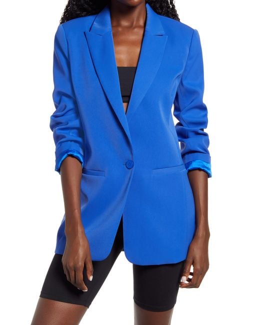 Endless Rose Blue Tailored Single Button Blazer