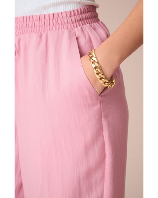 Next Pink Drawstring Wide Leg Pants