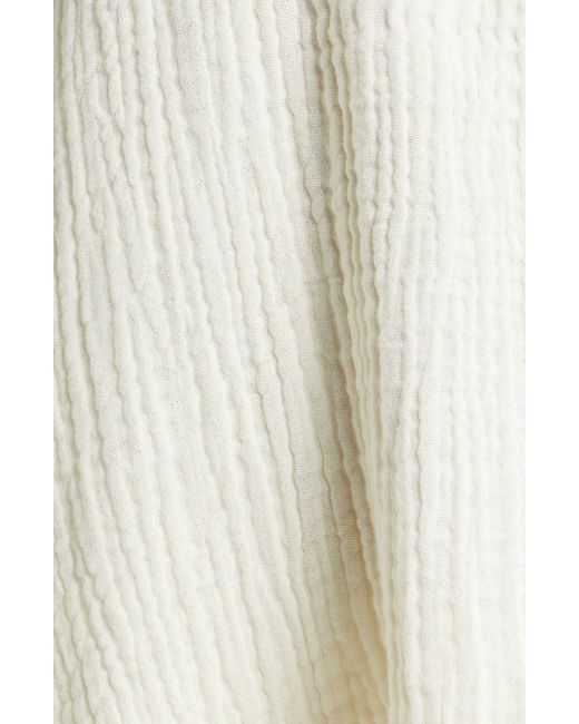Marine Layer White Wren Puff Sleeve Cotton Peasant Top