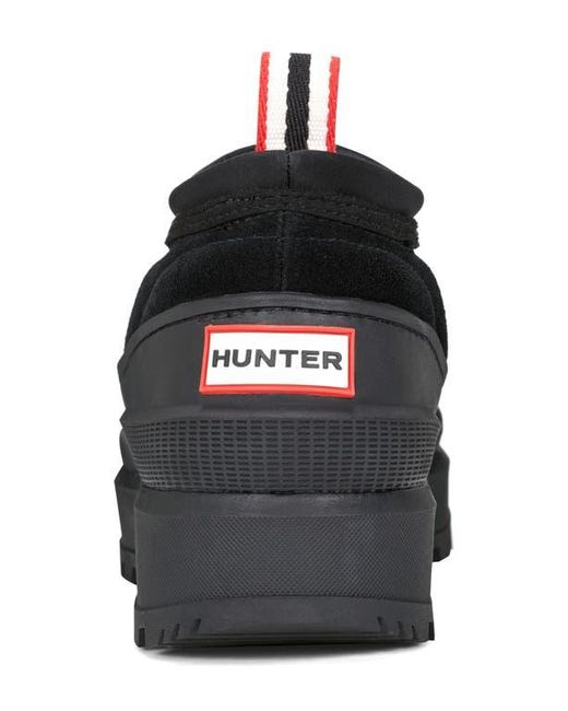 Hunter Black Askern Waterproof Suede Platform Bootie
