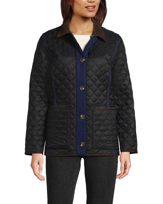Lands' End Black Reversible Barn Quilted Jacket