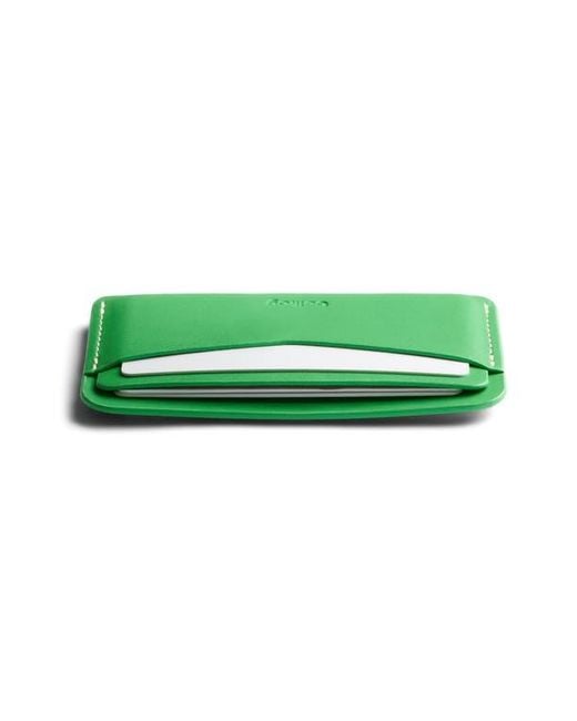 Bellroy Green Leather Rfid Card Case