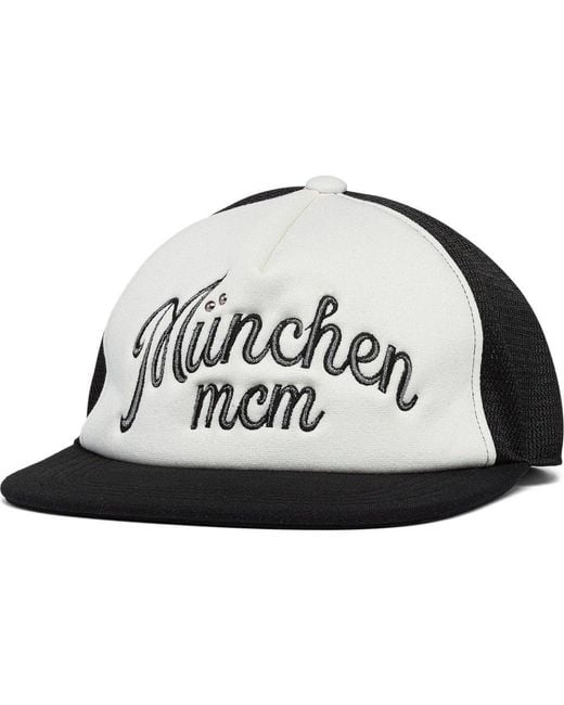 MCM Black Munchen Ponte Cap for men