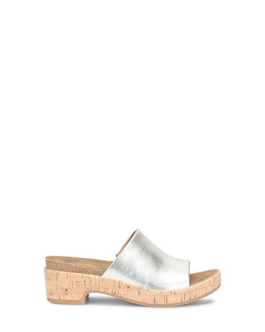 Söfft White Cass Platform Slide Sandal