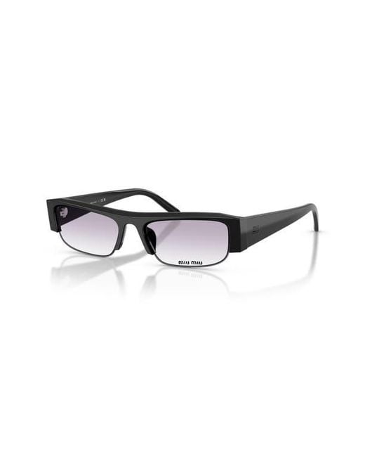 Miu Miu Black 54Mm Rectangular Sunglasses