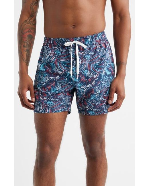 Chubbies Blue The Bahamians Classic Lined 5.5-Inch Swim Trunks for men