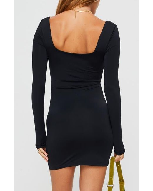 Princess Polly Black Rehna Long Sleeve Minidress