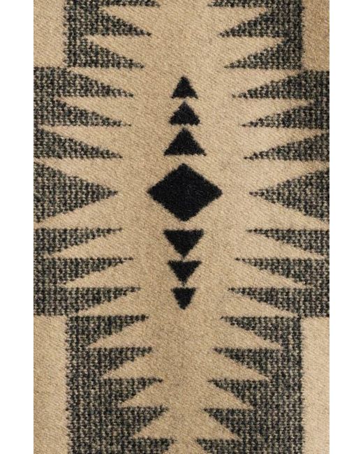 Pendleton Blue Timberline Virgin Wool Blend Blanket Coat