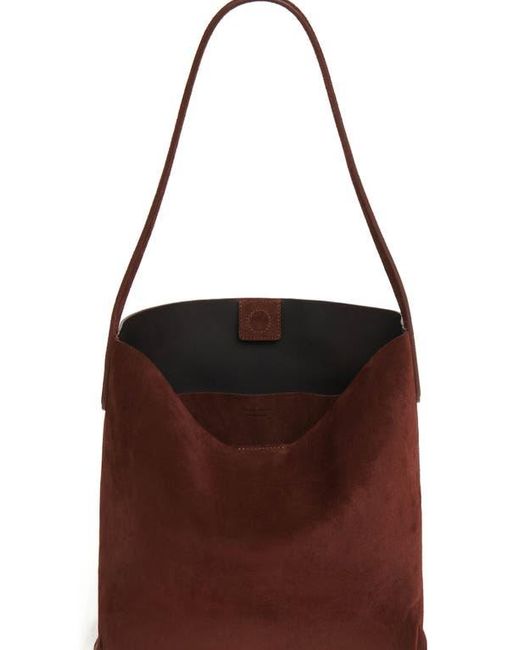 Mansur Gavriel Brown Everyday Cabas Suede Hobo Bag