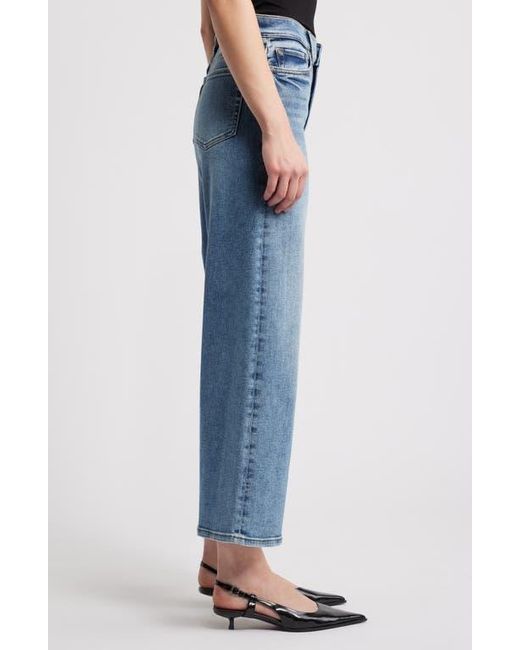 FRAME Blue Le Pixie High Waist Slim Palazzo Jeans