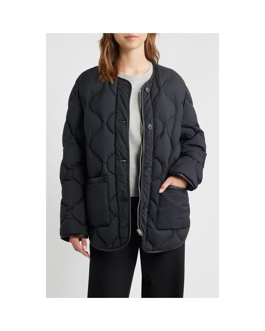 Rag & Bone Black Tatiana Down & Feather Fill Quilted Jacket