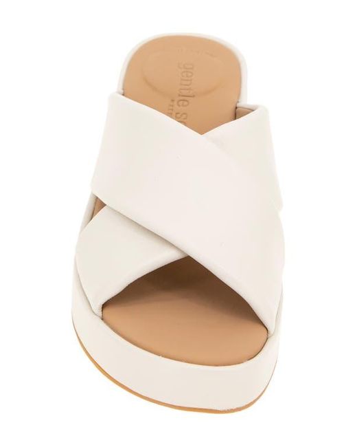 Gentle Souls Natural River Platform Slide Sandal