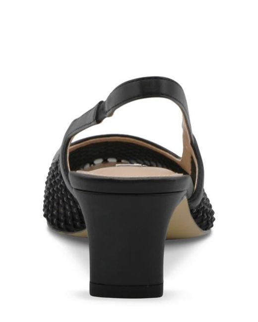 Charles David Black Shine Slingback Pump