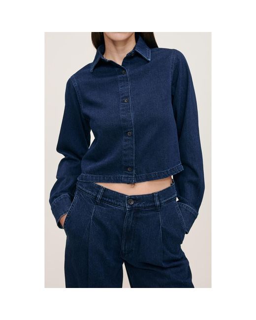 DL1961 Blue Montauk Aura Denim Shirt