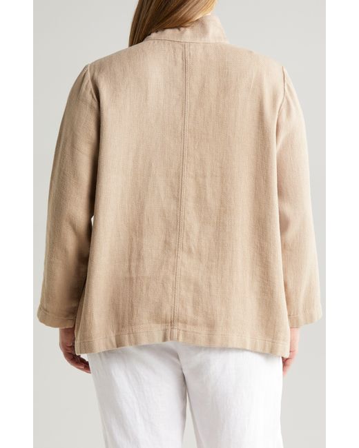 Eileen Fisher Natural Organic Linen & Organic Cotton Jacket
