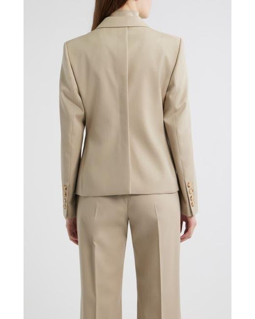 Boss Natural Jiamia Double Breasted Virgin Wool Blazer