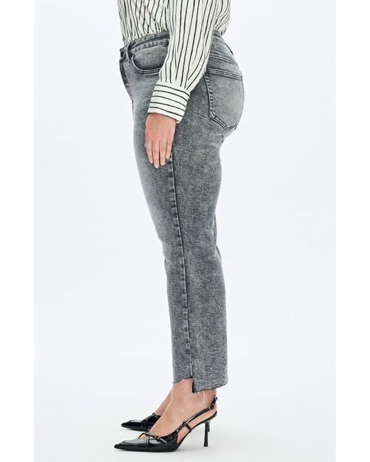 Bayeas Gray High Waist Ankle Slim Straight Leg Jeans