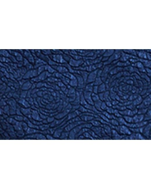 Tadashi Shoji Blue Ruffle Slit Off-the-shoulder Gown