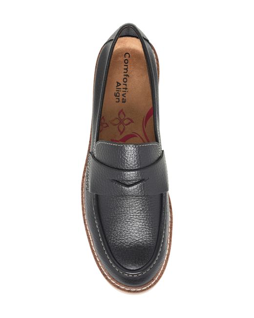 Comfortiva Gray Lug Sole Penny Loafer