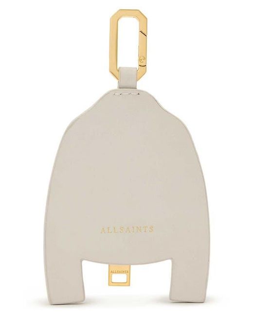 AllSaints Natural Dalby Leather Jacket Keyring
