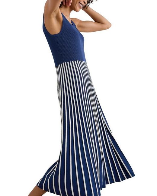 Seasalt Cornwall Blue Sunlight Summer Sleeveless Rib Sweater Dress