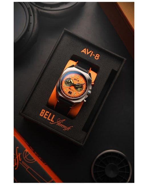 AVI-8 Black Bell X-1 Machbuster Chronograph Watch, 41Mm for men