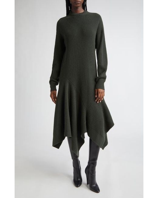 ribbed sweater dress michael kors Michael Kors Handkerchief Hem Long Sleeve Cashmere Rib Sweater Dress