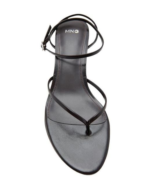 Mango White Ankle Strap Sandal