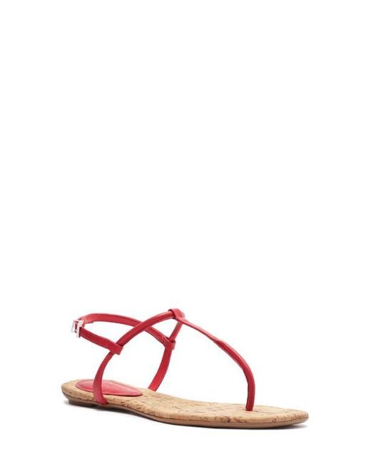 SCHUTZ SHOES Red Elsha T-Strap Sandal