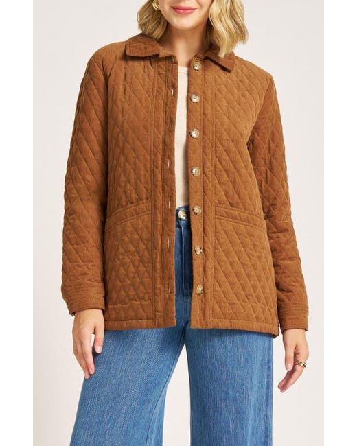 Matty M Women's Orange Canyon Quilted Corduroy Barn Jacket
